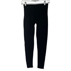 Assets by Spanx Solid Black Pull On Stretch Shapewear Leggings Small S